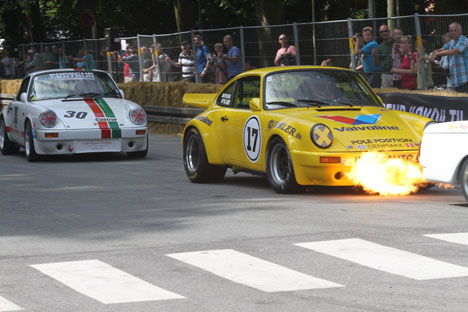 Michel Nykjær's Porsche 911 får grillet fronten
(Foto: Motorsporten.dk)